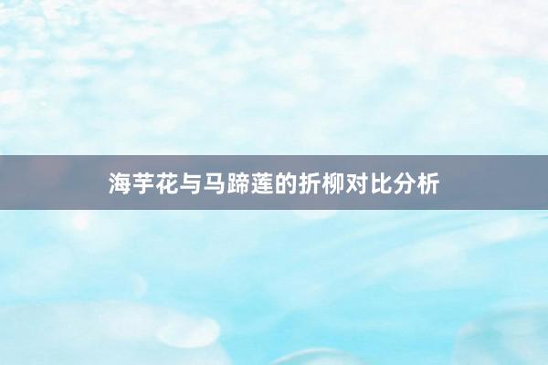 海芋花与马蹄莲的折柳对比分析